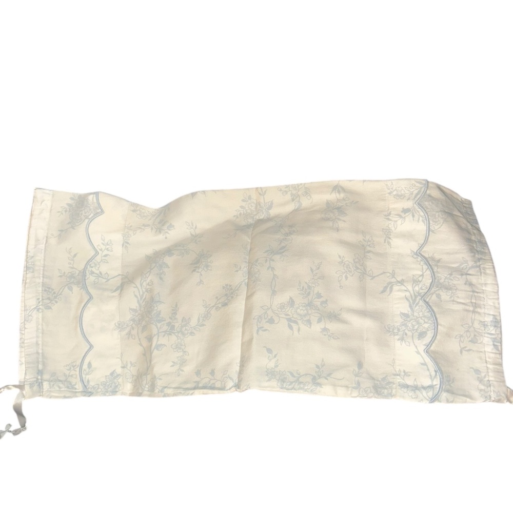 Schweitzer Linens powder blue white floral embroidered neck roll pillow cover